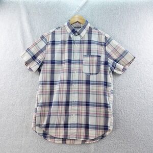 J.Crew Madras Mens S Plaid Short Sleeve Button Down Shirt‎ Casual Preppy Soft
